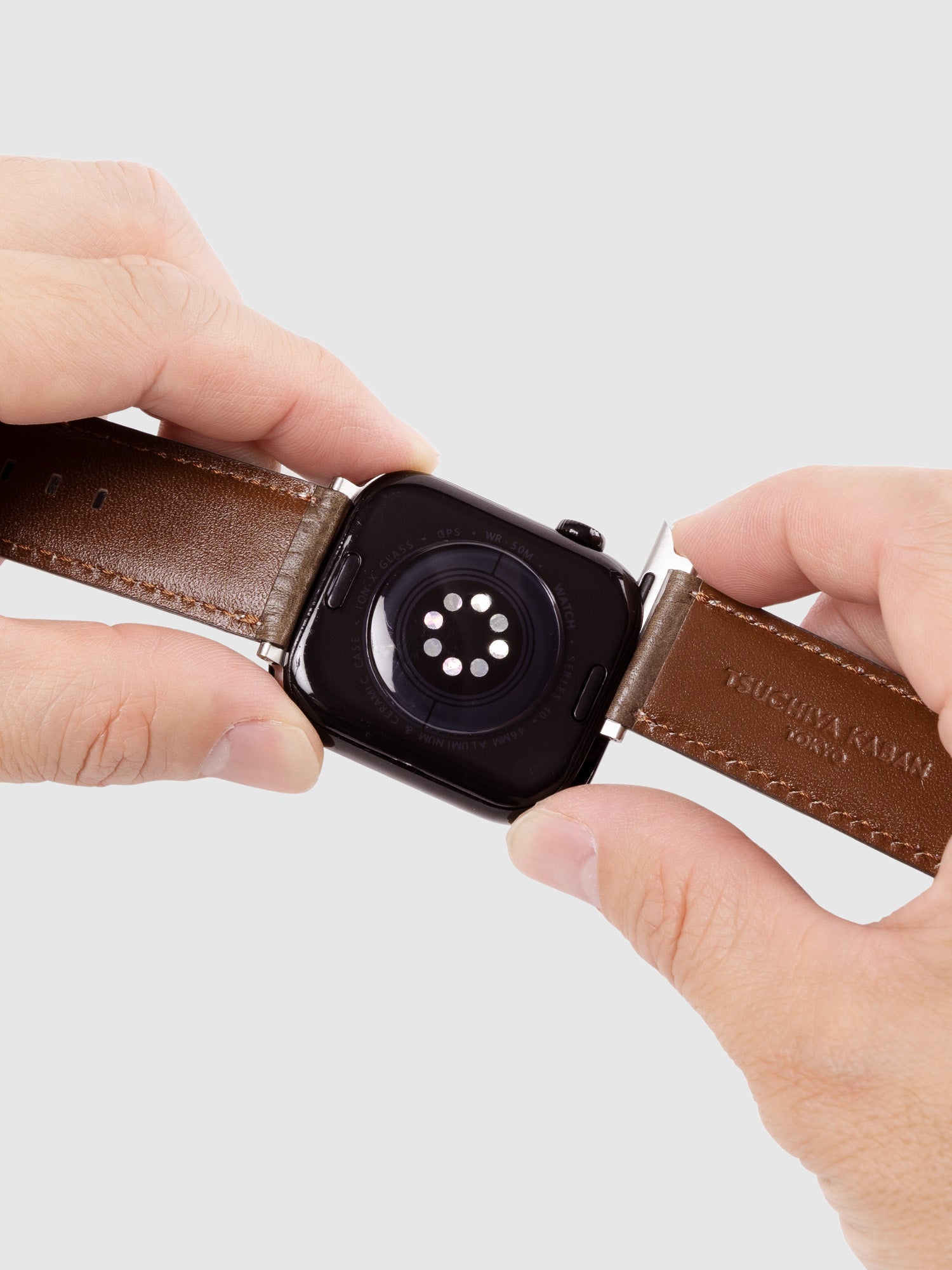 【数量限定型】レザーウォッチバンド Apple Watch用 (バケッタミリングレザー)