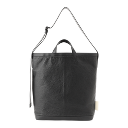 【予約販売】【新発売・数量限定型】LEATHER TOTE M 021 ブラック×オフホワイト02